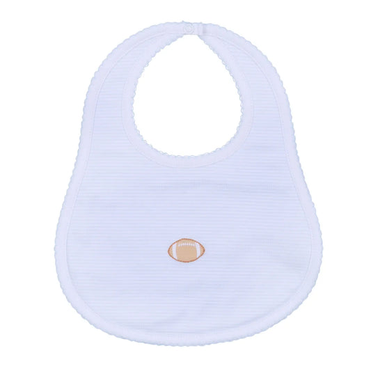 Touchdown Cutie Embroidered Bib - Light Blue