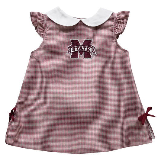 MSU Maroon Gingham Dress