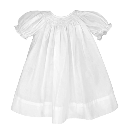 Lydia Smocked Dress (White)