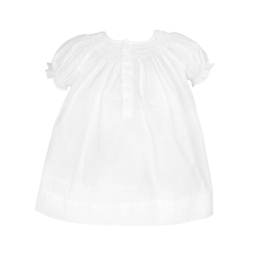 Lydia Smocked Dress (White)
