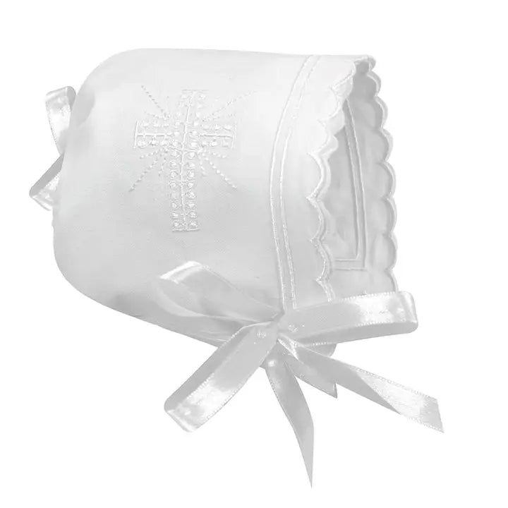 Scalloped Cross Bonnet