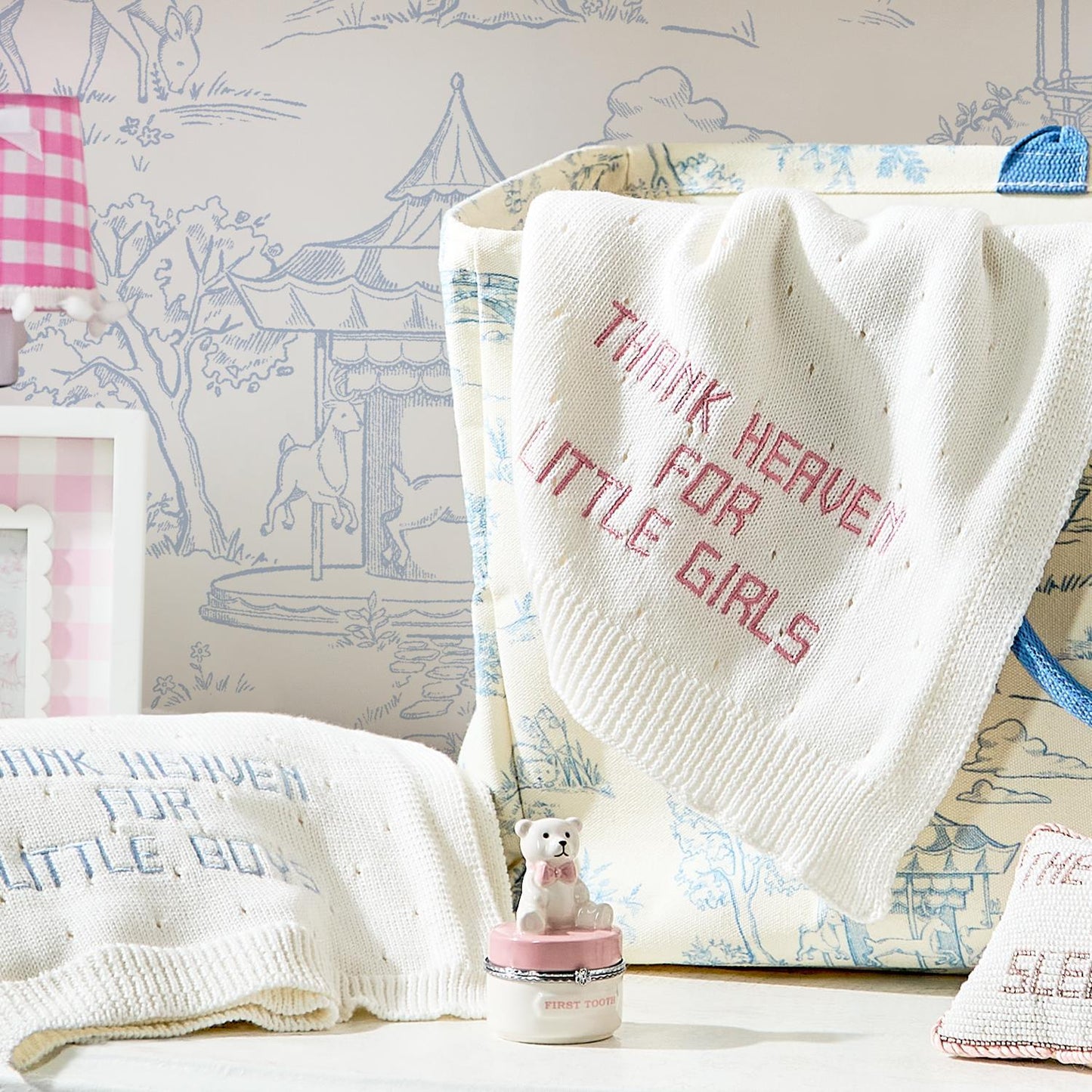 Thank Heaven Embroider Blanket- Girls