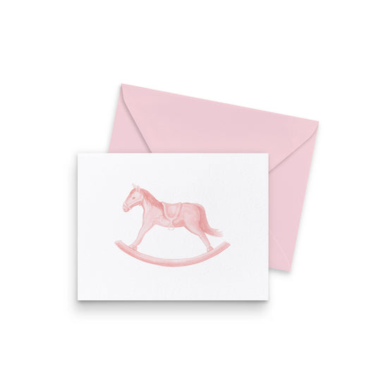 Note Cards- Pink Rocking Horse