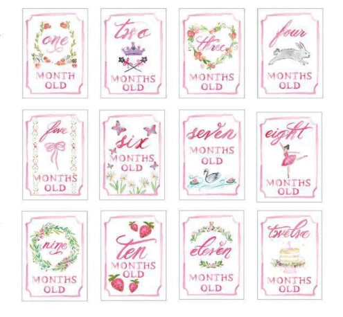 Pink Milestone Cards