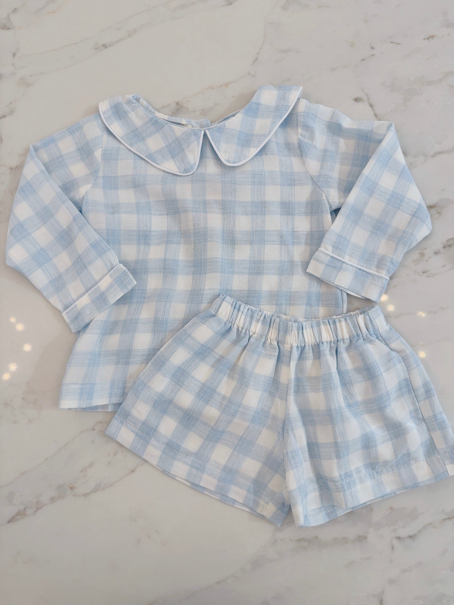 Brady Blue Gingham Set