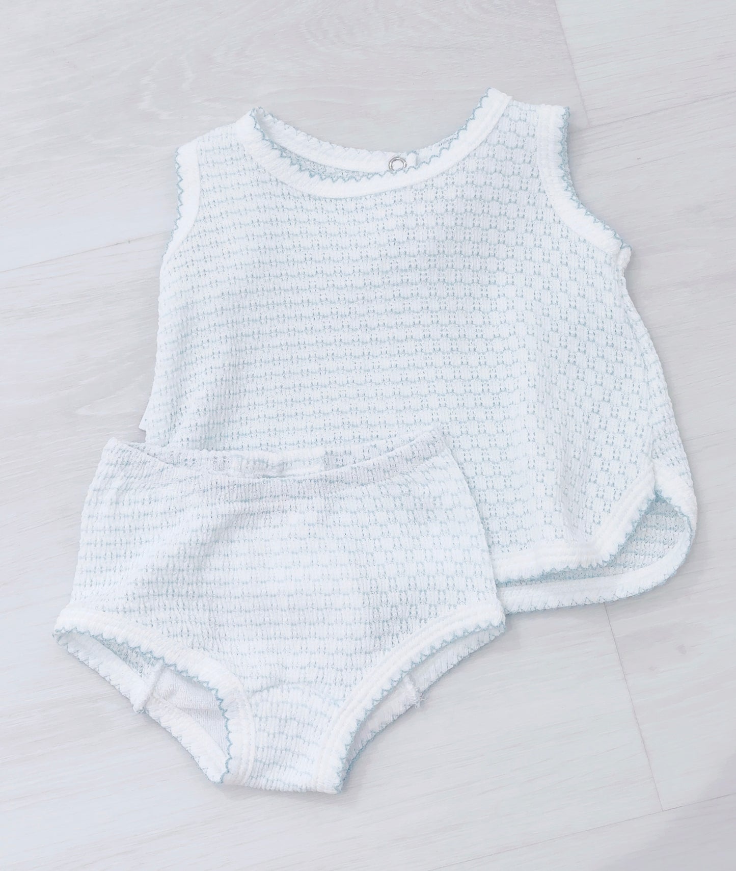 Paty Diaper Set (White & Blue)