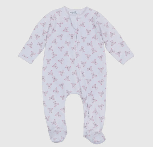 Bear Zipper Pajamas-Pink
