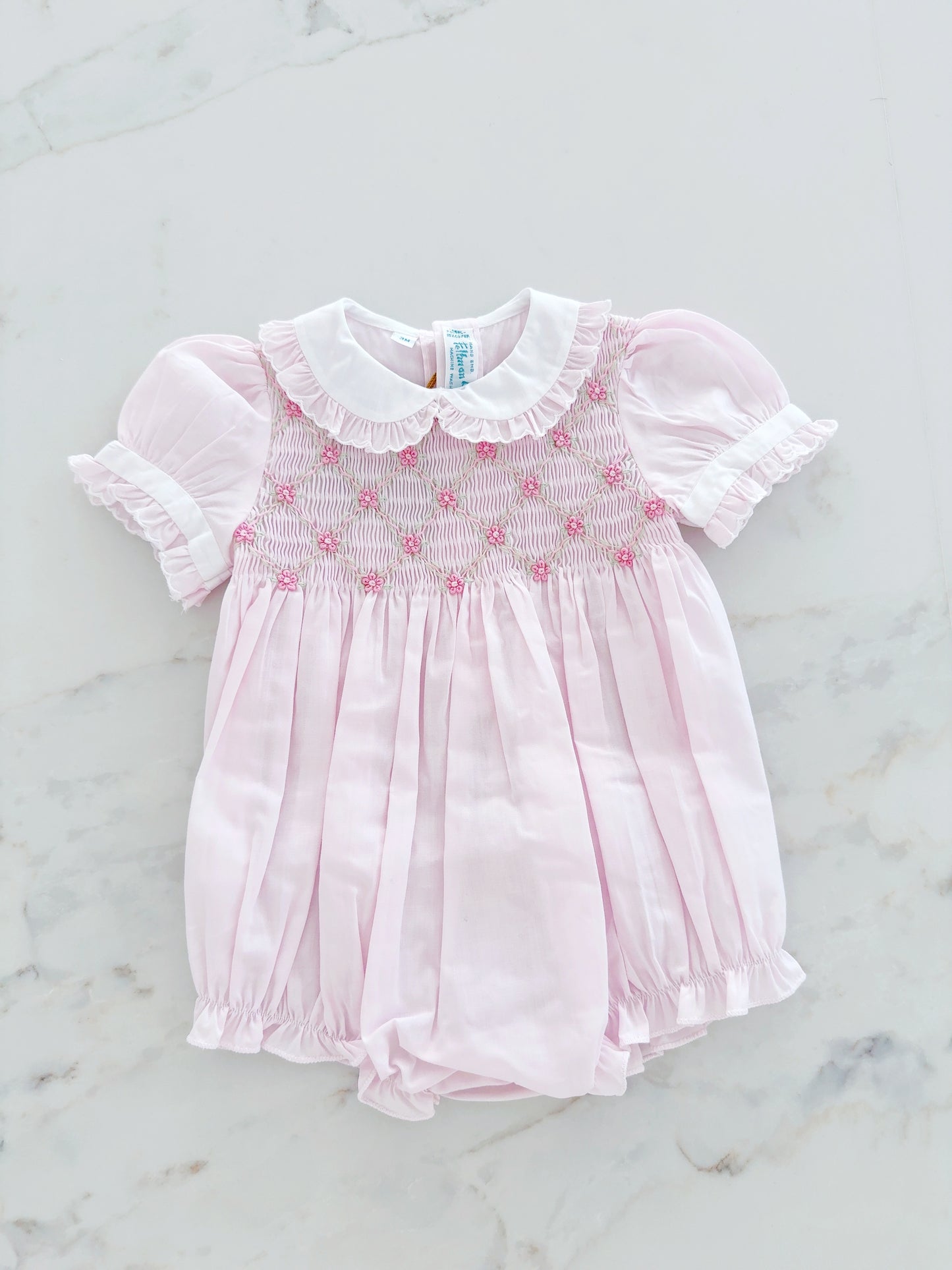 Feltman Brothers- Floral Smocked Pink Bubble