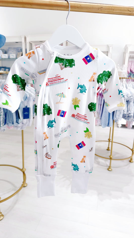 Mississippi Magnolia State Zipper Pajamas
