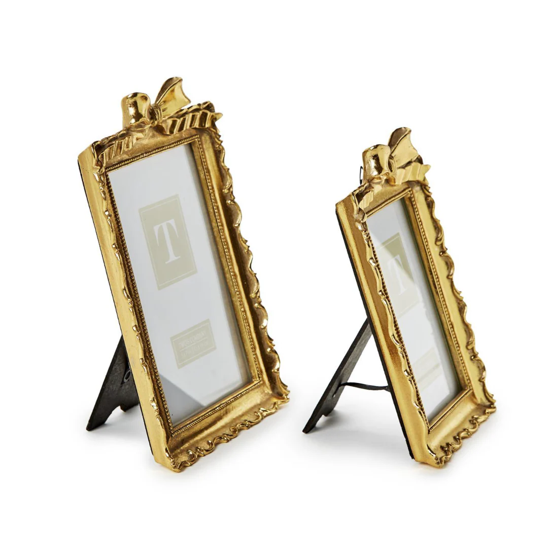 Gold Frames with Accent Bow (Set of 2)