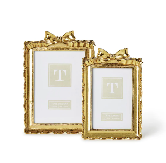 Gold Frames with Accent Bow (Set of 2)
