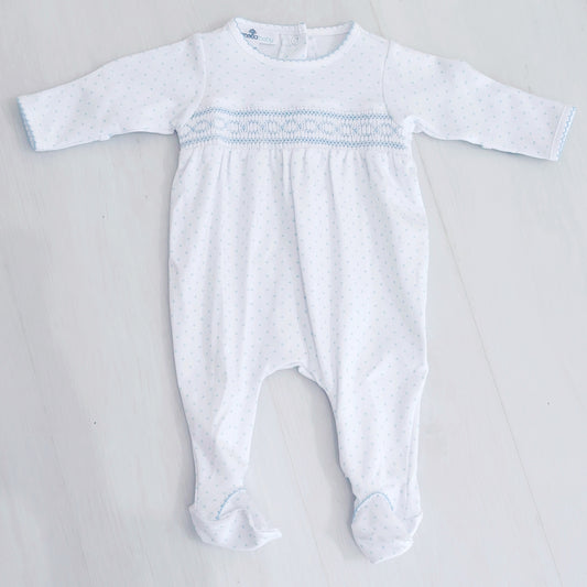 Matt Dots Smocked Footie