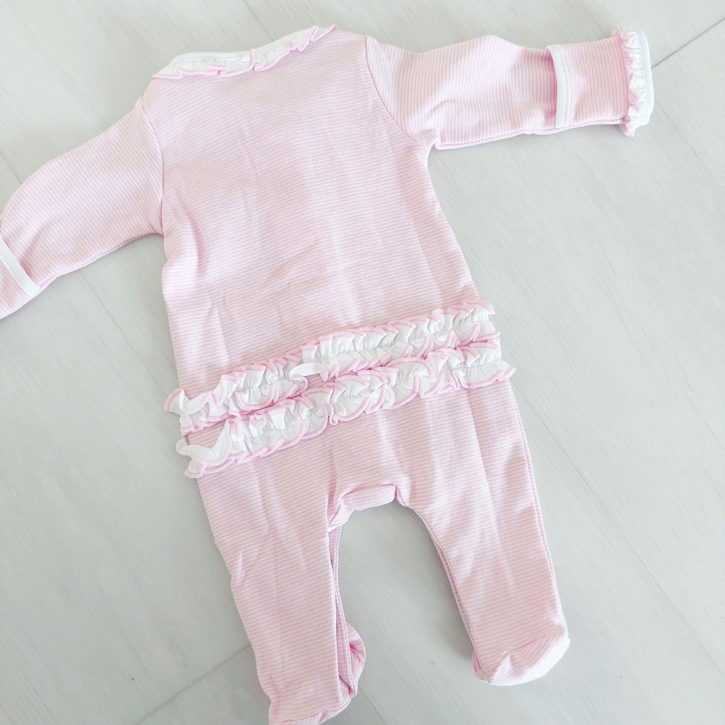 Maggie Striped Footie (Ruffles)