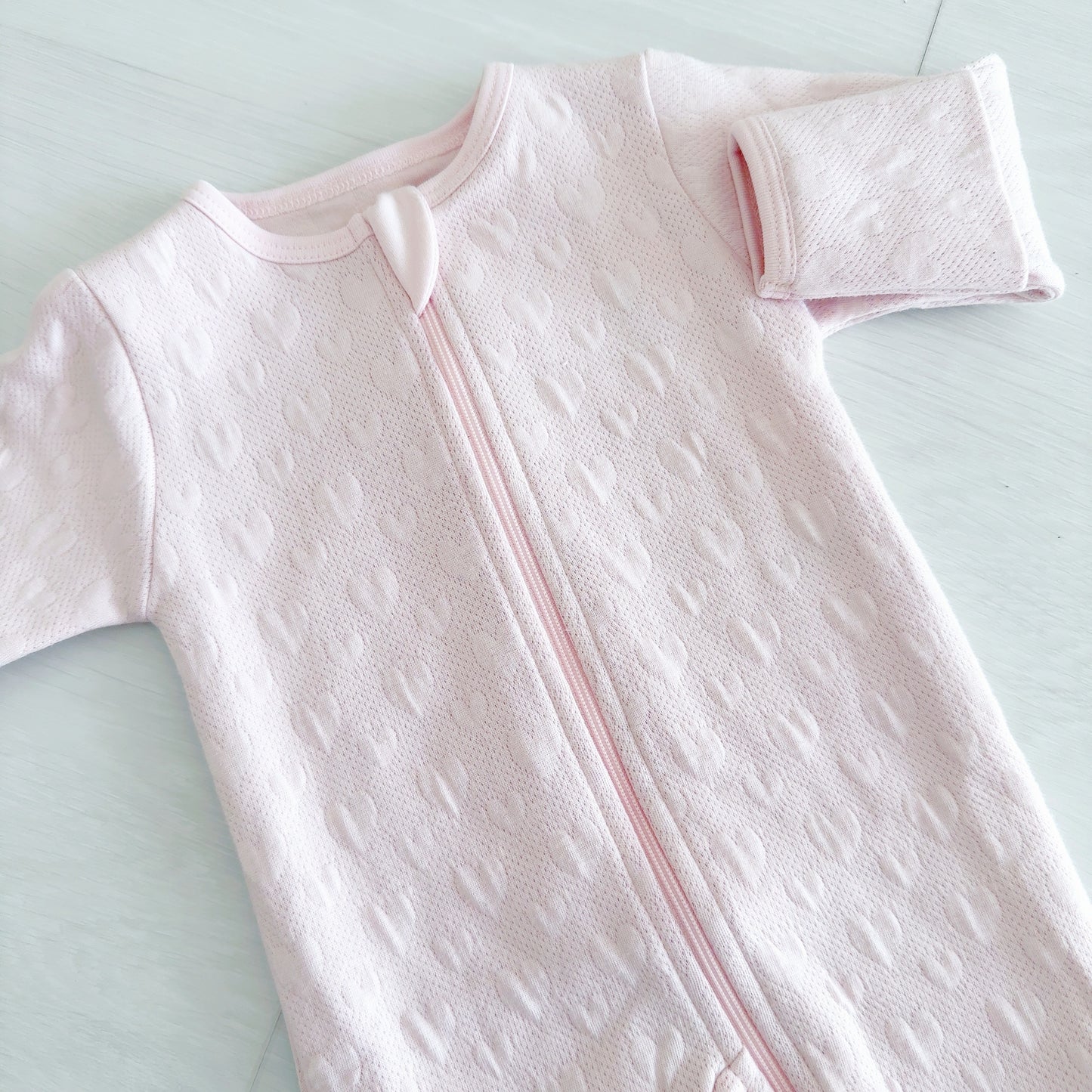 Hallie Pink Hearts Footie