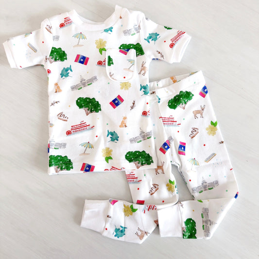 Mississippi Magnolia State 2 Piece Set Pajama