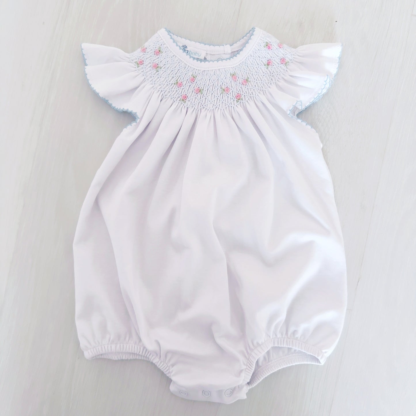 Madeline Rosebud Smocked Bubble