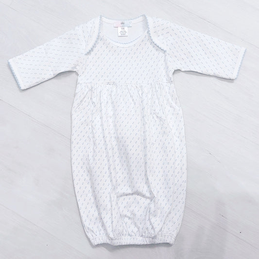 Blue Dots Pima Gown (Blue)