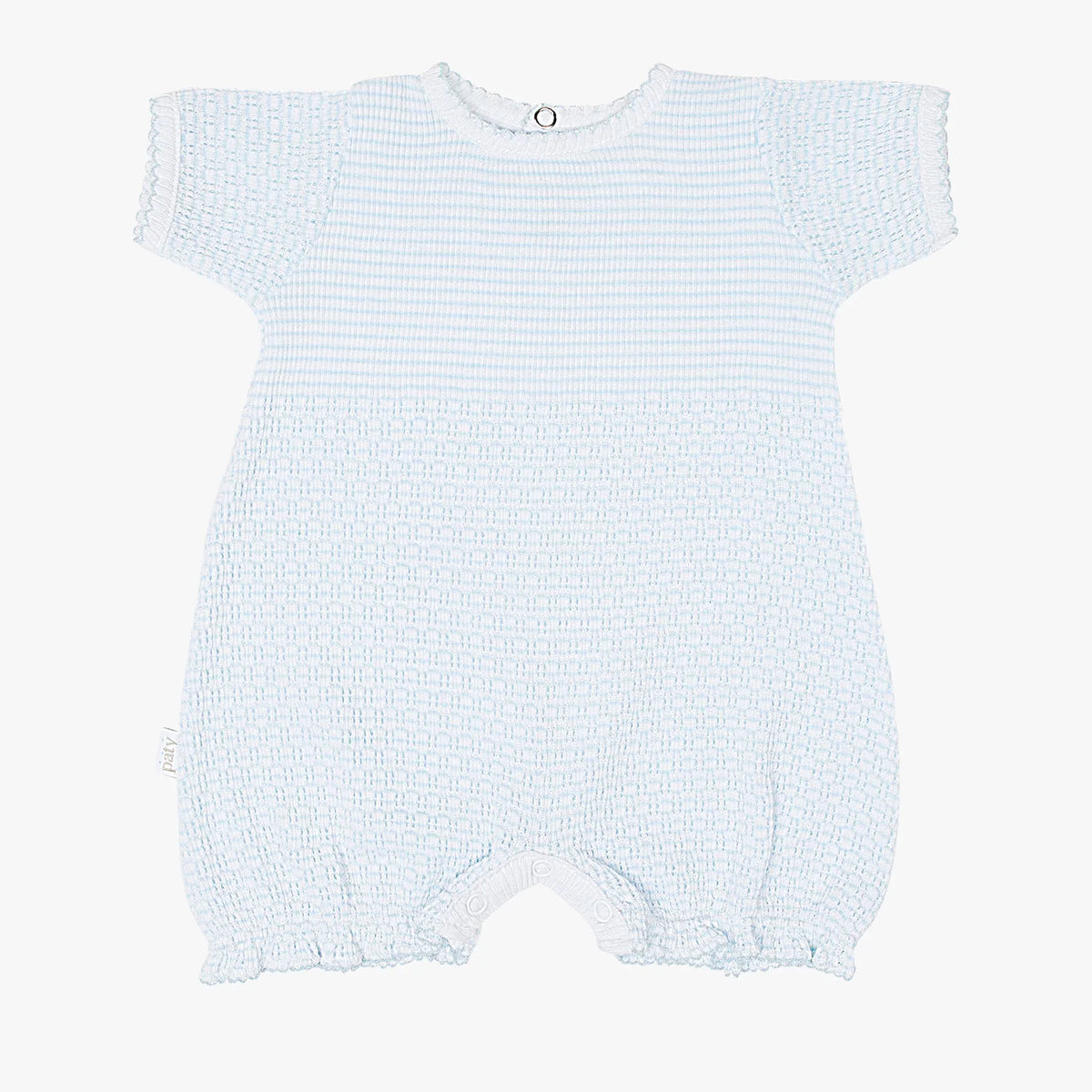 Paty Bubble- White with Light Blue Stripes