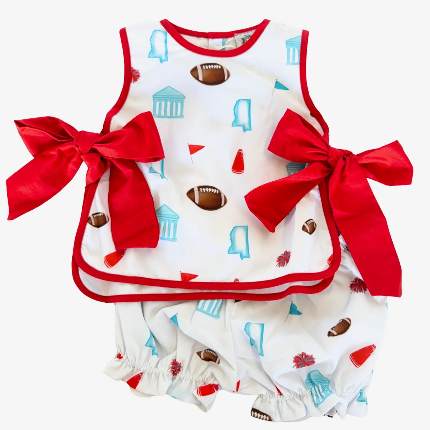 Ole Miss Tie Bloomer Set