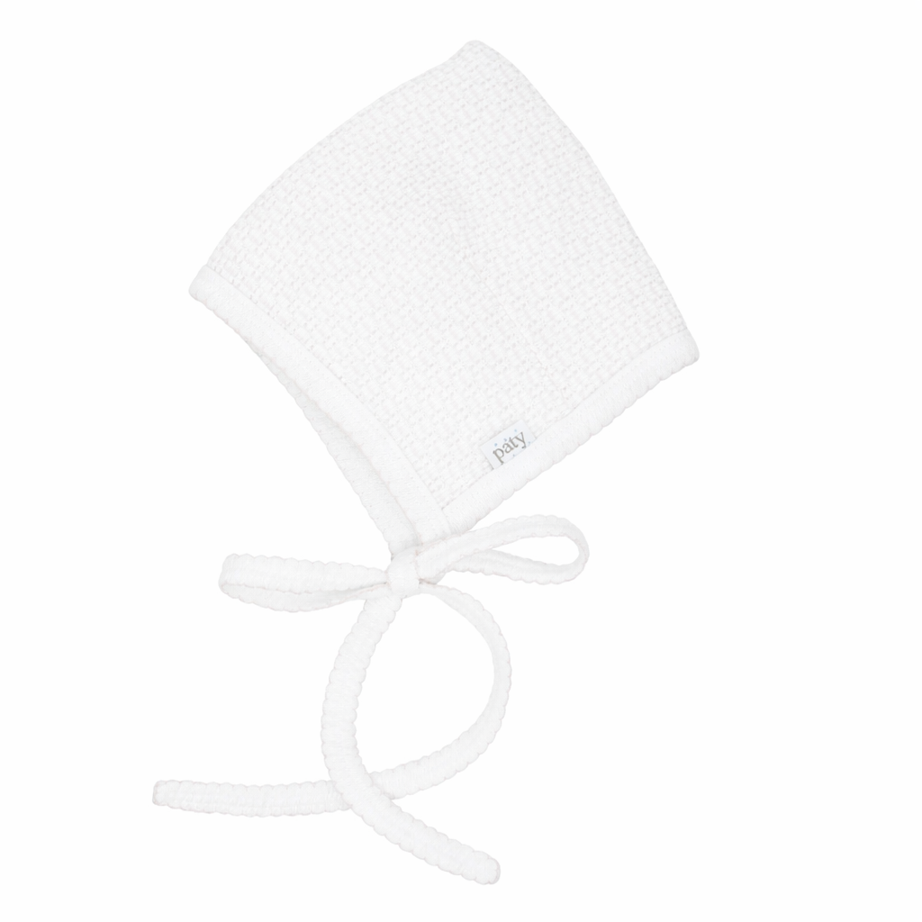 Paty Knit Bonnet- White