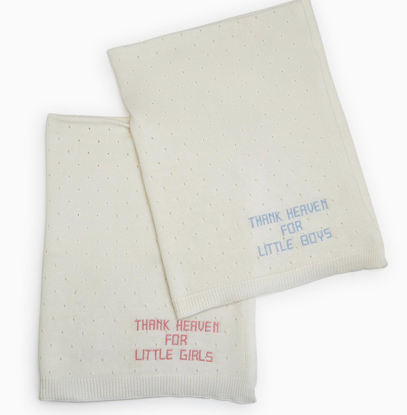 Thank Heaven Embroidered Blanket- Boys