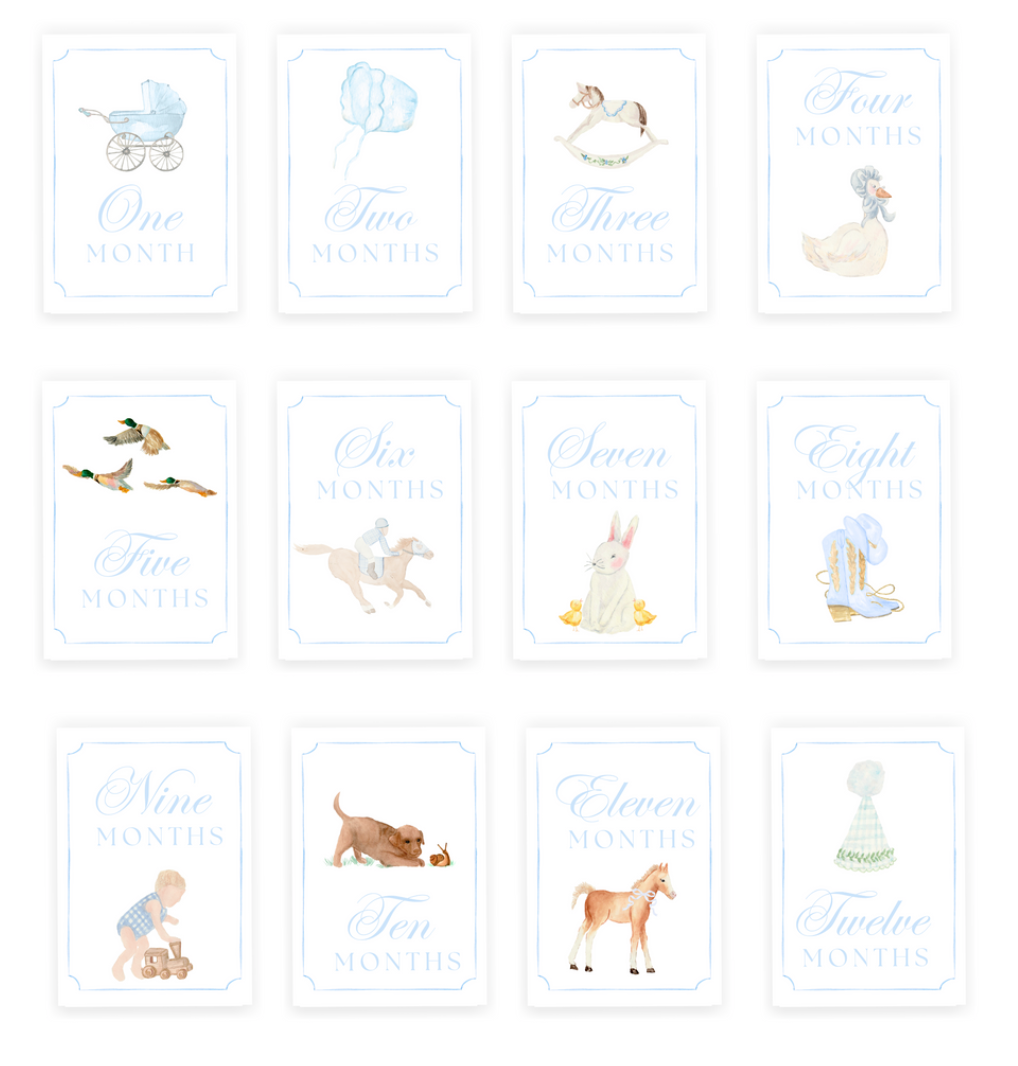 Southern Boy Milestone Cards