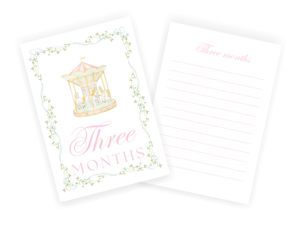 Girly Girl Milestone Cards