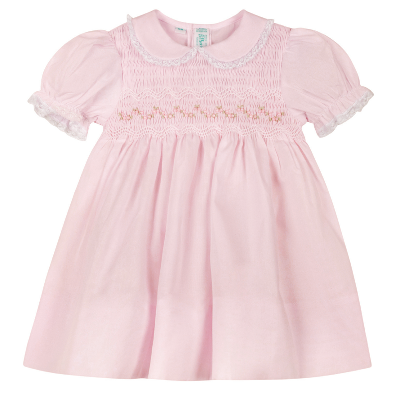 Emily Smocked Pink Dress- Feltman Brothers