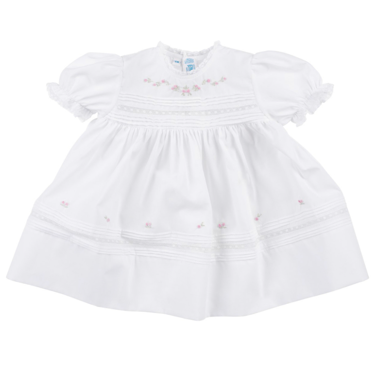 Floral Bullions Dress White- Feltman Brothers