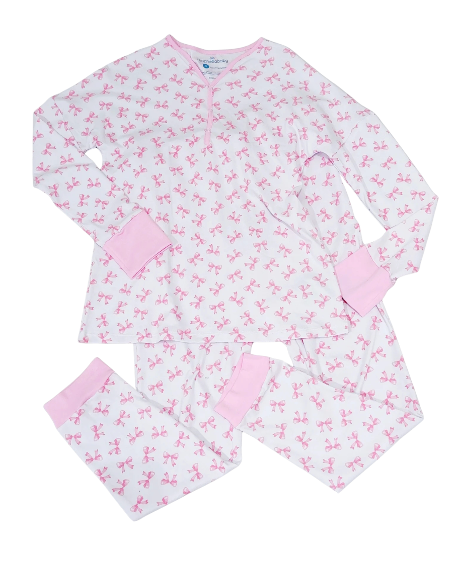Taylor- Women's Pajama Set- Pink Bows