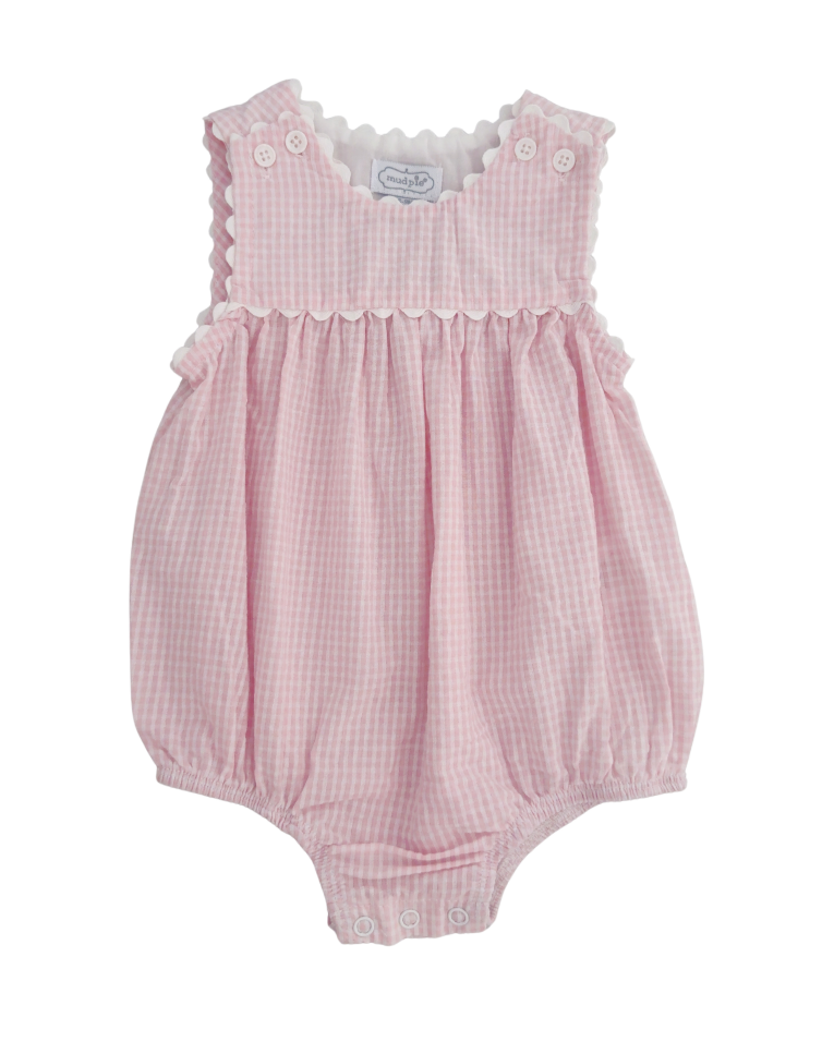 Lucille Gingham Scallop Bubble