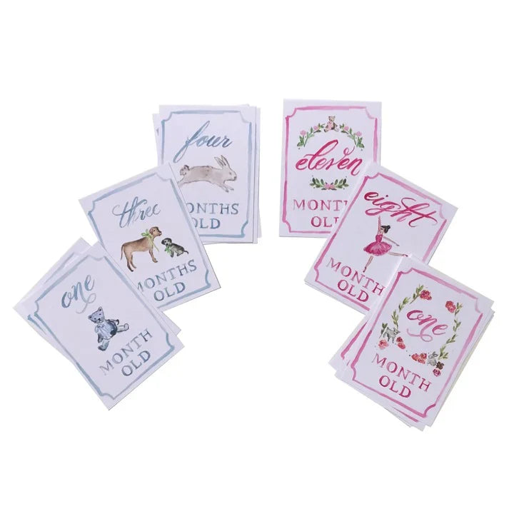 Pink Milestone Cards