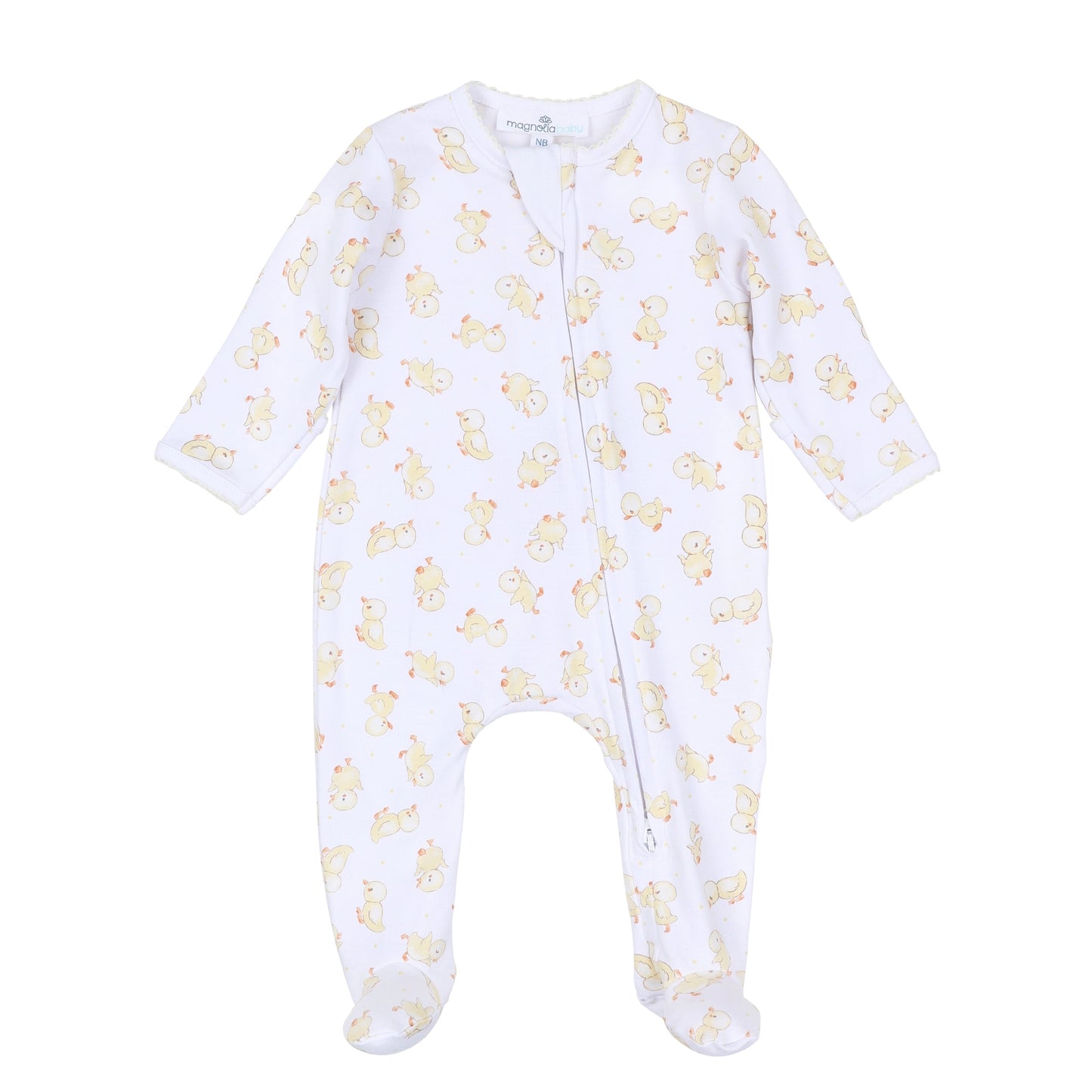Downy Ducklings Print Zip Footie