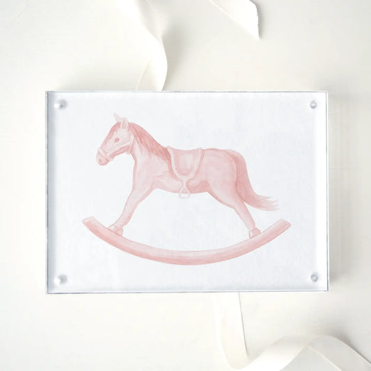 Rocking Horse (Framed) in Pink