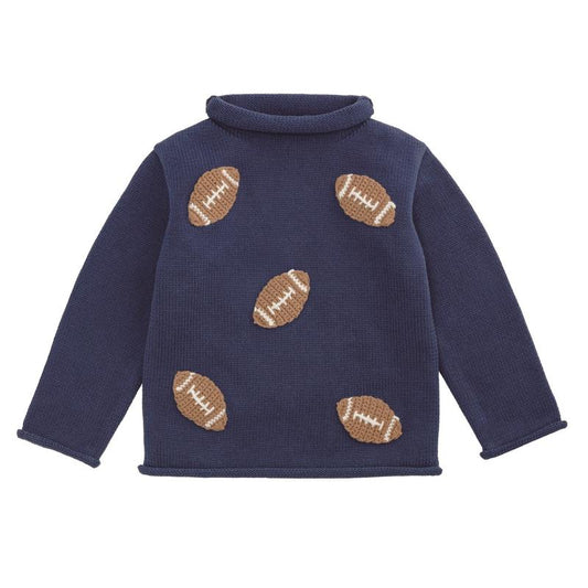Football Rollneck Sweater (Navy)