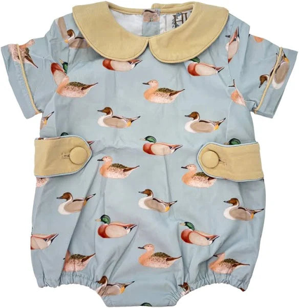 Boys Vintage Ducks Collared Bubble