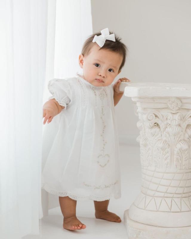 Feltman Brothers Floral Embroidered Dress + Slip