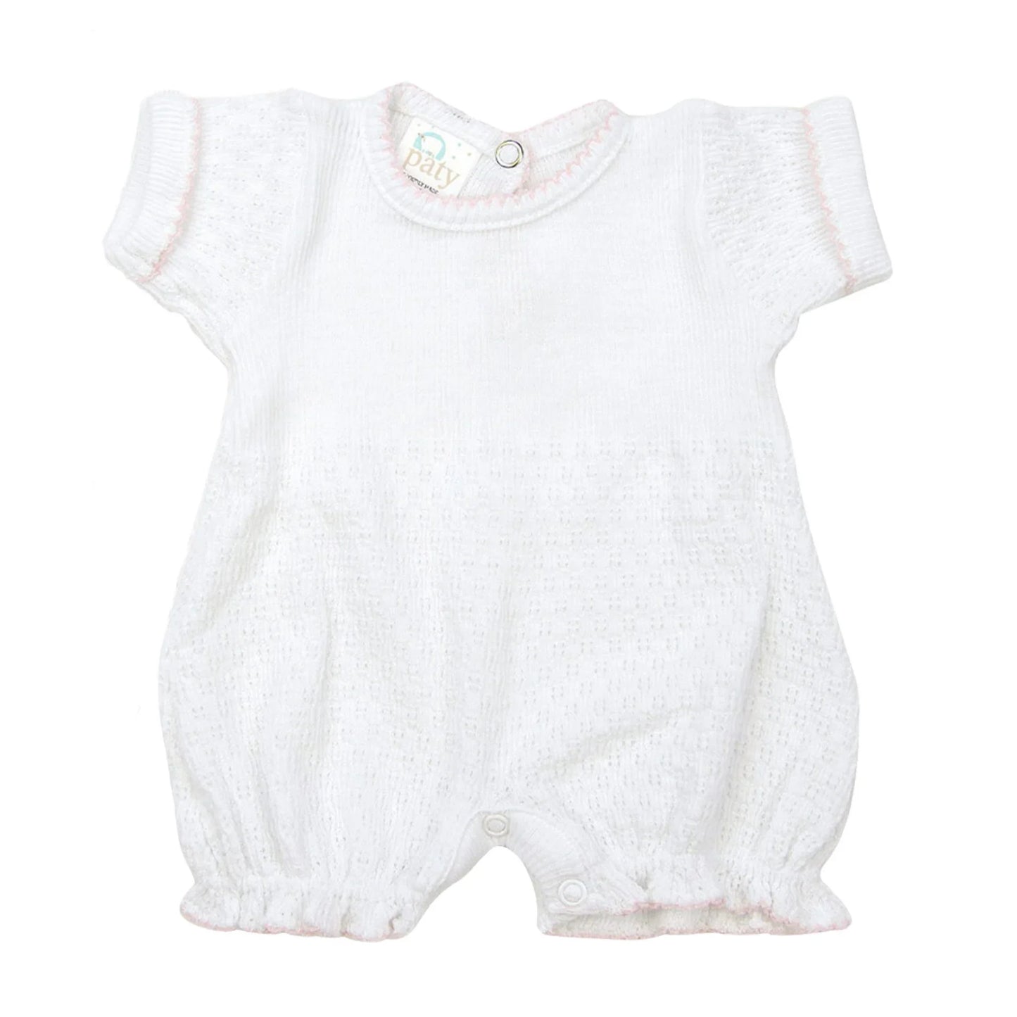 Paty Bubble (White with Pink Trim)