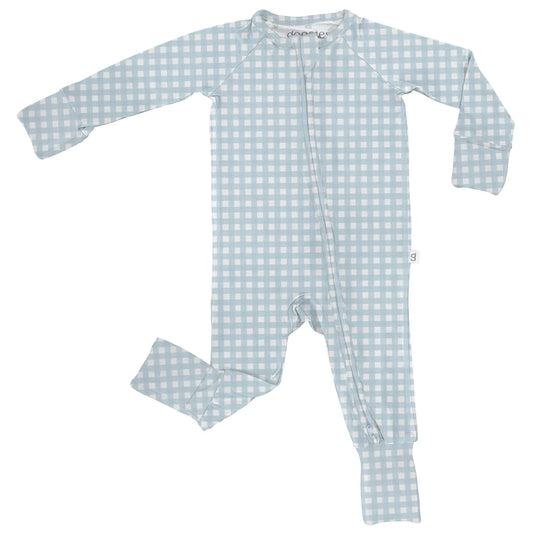 Blue Gingham Bamboo Sleeper