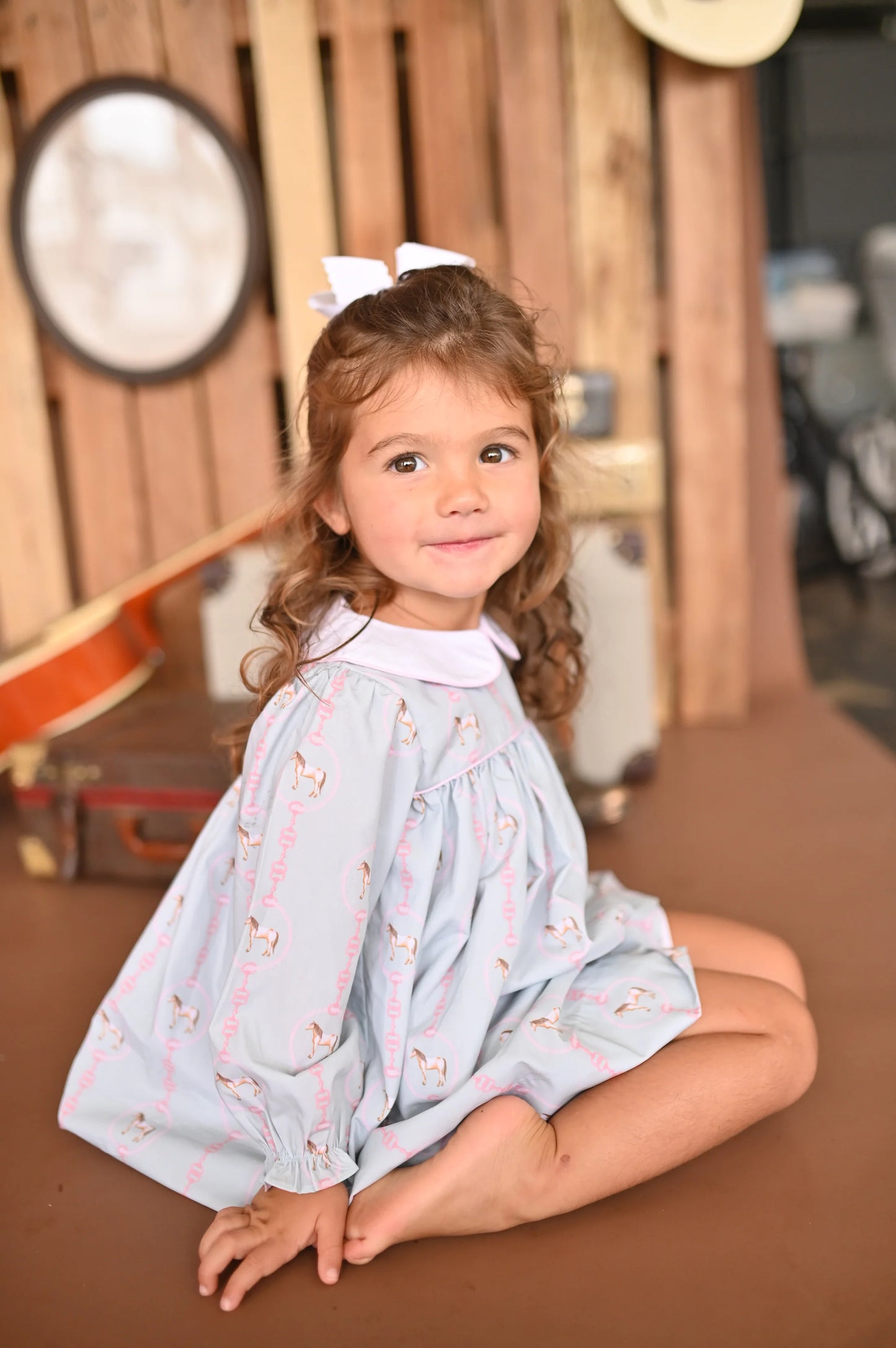 Girls Paloma Roundup Long Sleeve Collar Dress