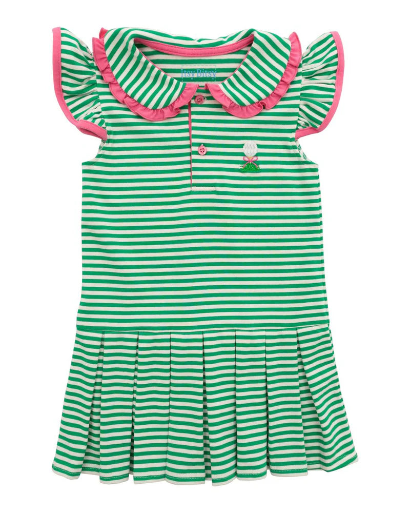 Green Striped Golf Dress