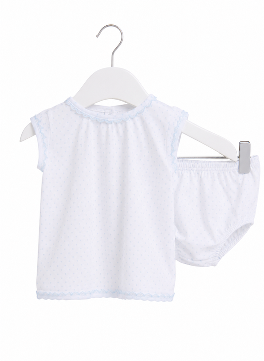 Thomas Diaper Set- Blue Dots