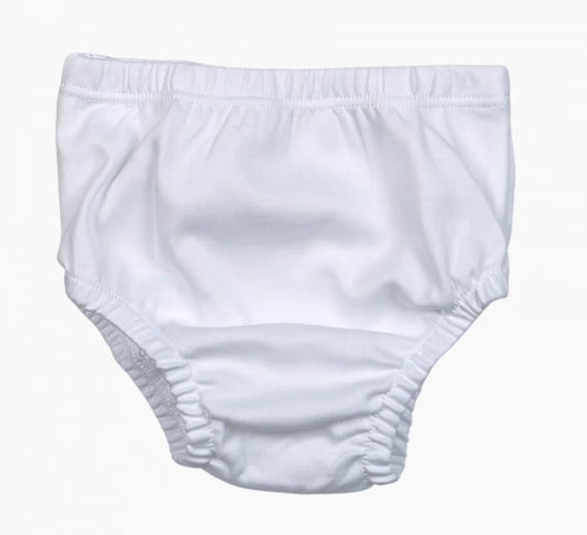 Pima Cotton Diaper Cover- White