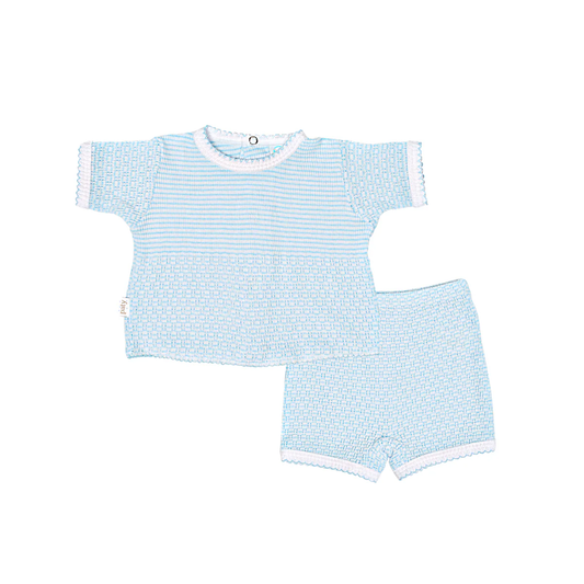 Paty Shorts Set-Blue