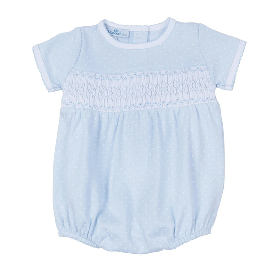Magnolia Baby Simply Sweet Smocked Bubble Light Blue