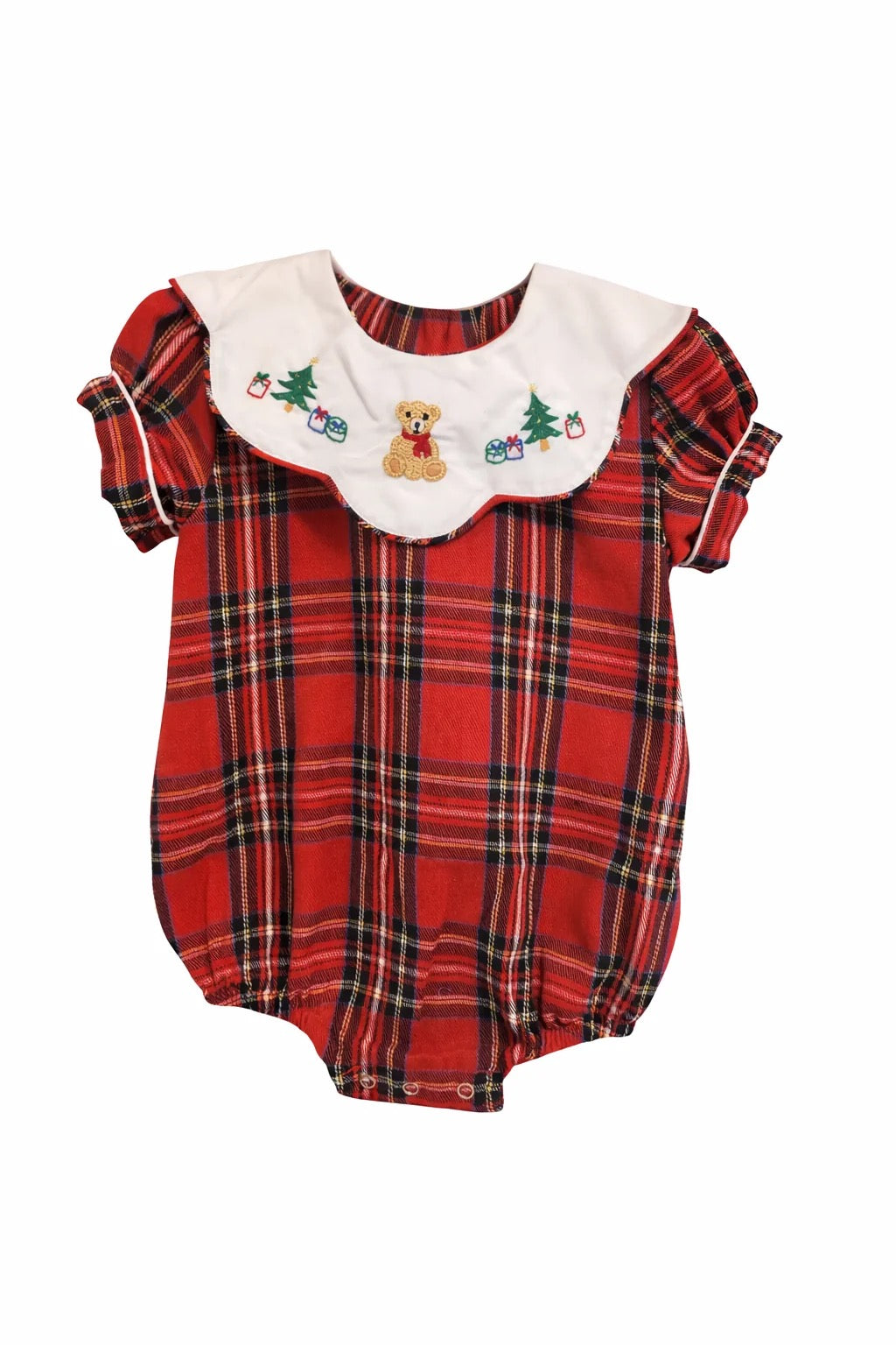 Christmas Plaid Bubble- Girls