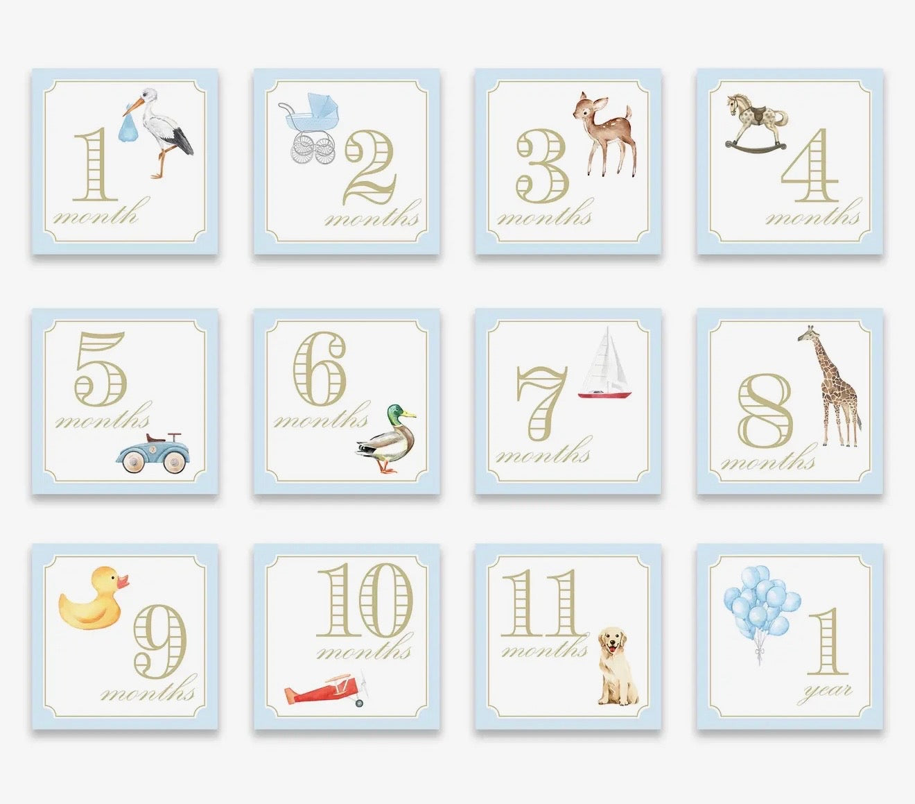 Classic Milestone Cards (Blue)
