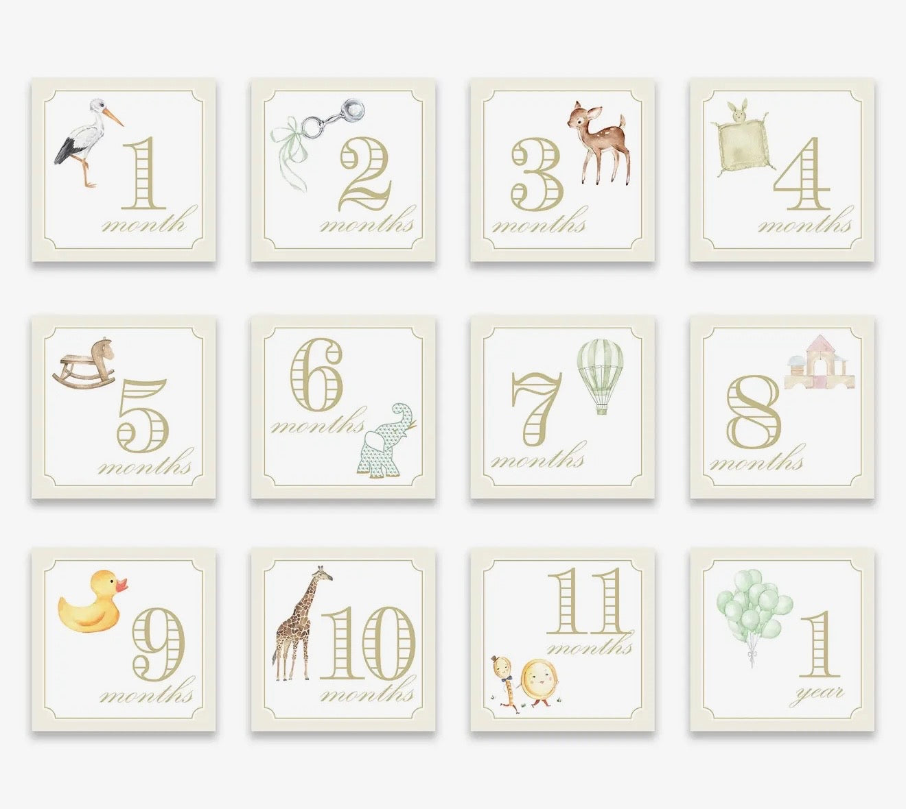 Classic Milestone Cards (Gold)