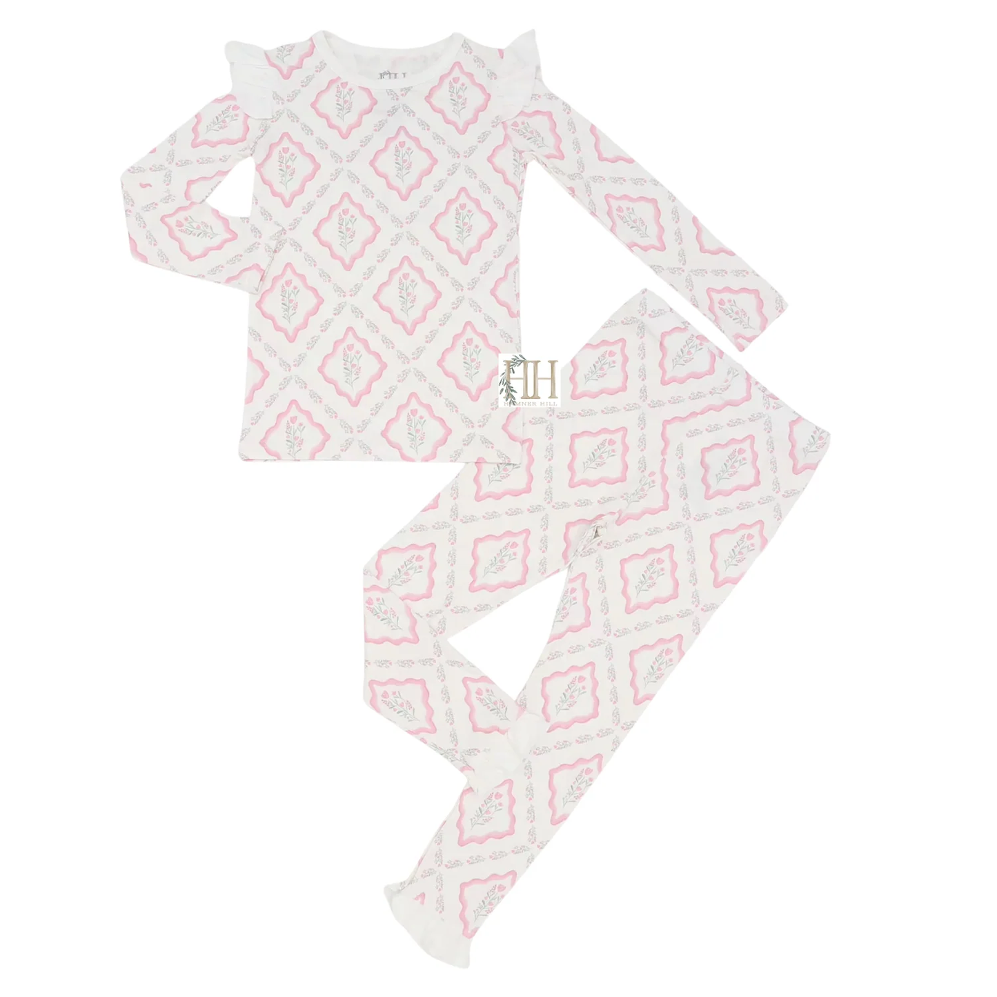 Floral Diamond Bamboo Loungewear Set