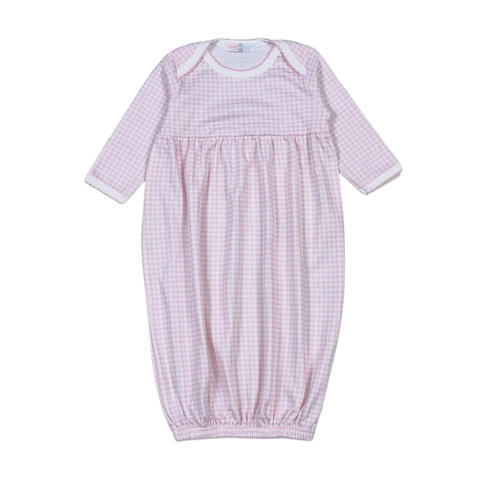 Baby Loren Gingham Gown- Pink